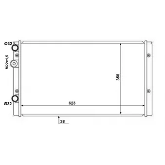 Radiateur, refroidissement du moteur NRF 50457