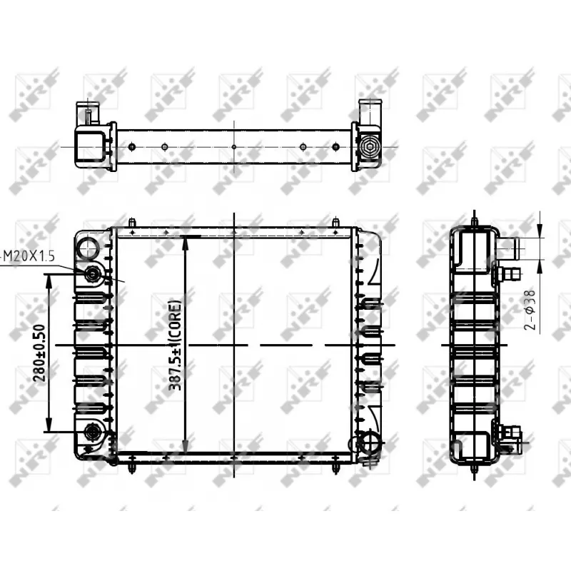 Radiateur, refroidissement du moteur NRF 50477