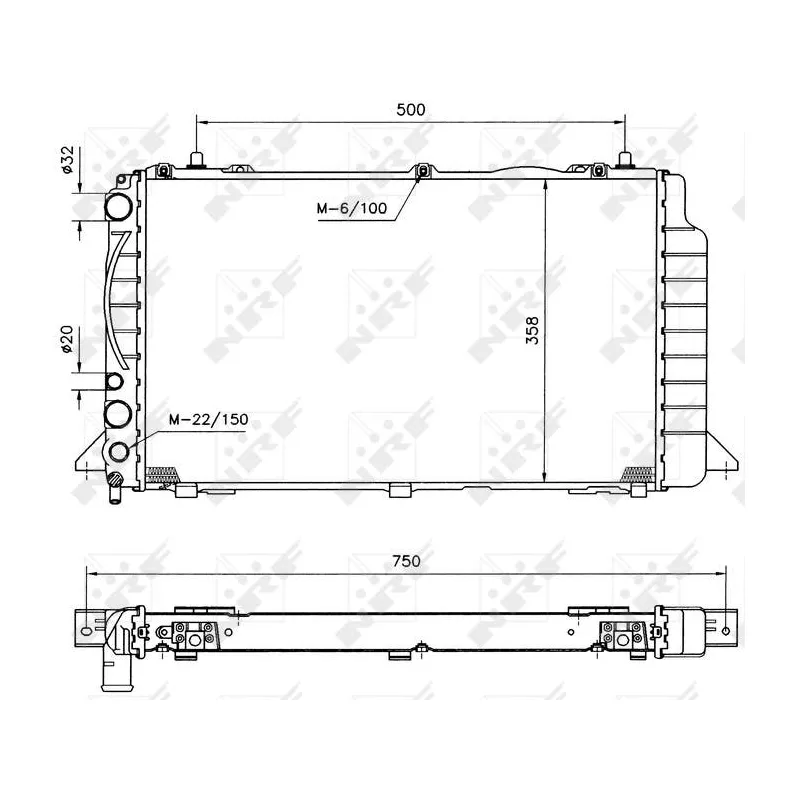 Radiateur, refroidissement du moteur NRF 50527