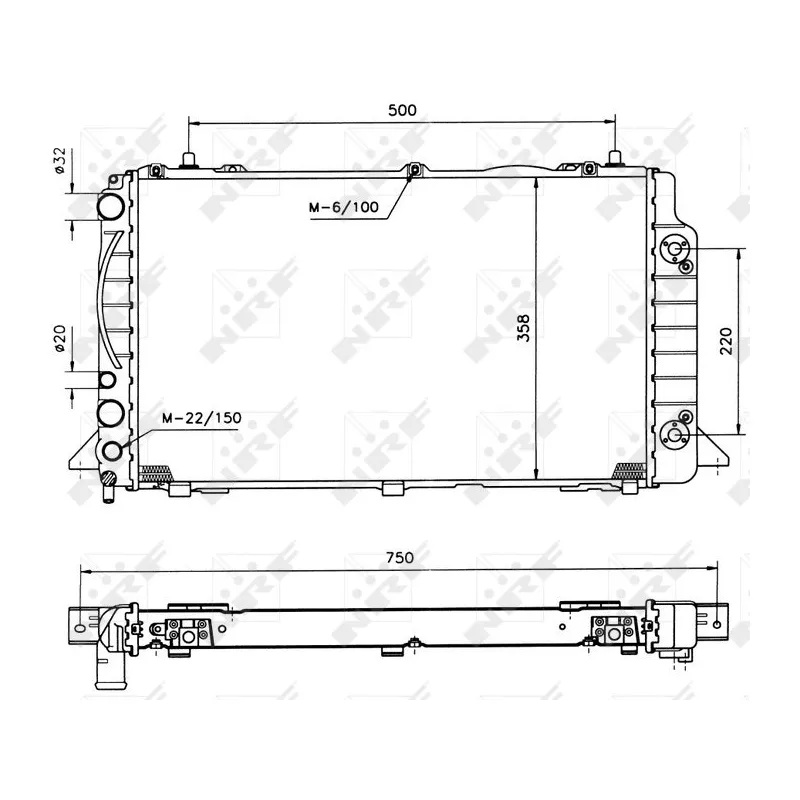 Radiateur, refroidissement du moteur NRF 50528