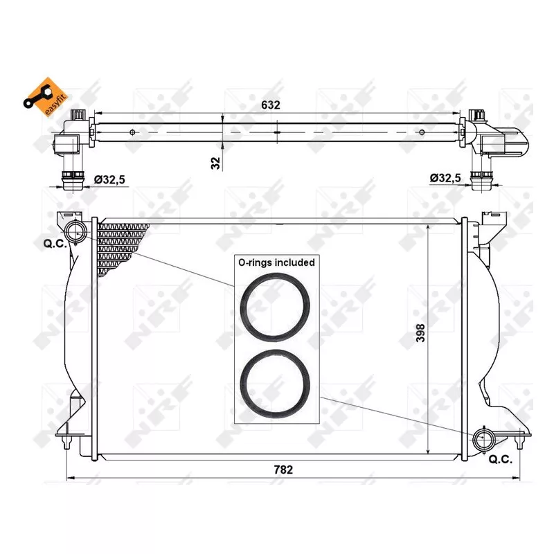 Radiateur, refroidissement du moteur NRF 50540