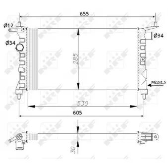 Radiateur, refroidissement du moteur NRF 50551