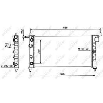Radiateur, refroidissement du moteur NRF 50552