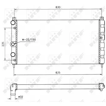 Radiateur, refroidissement du moteur NRF 50560