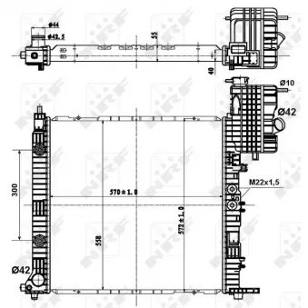 Radiateur, refroidissement du moteur NRF 50581