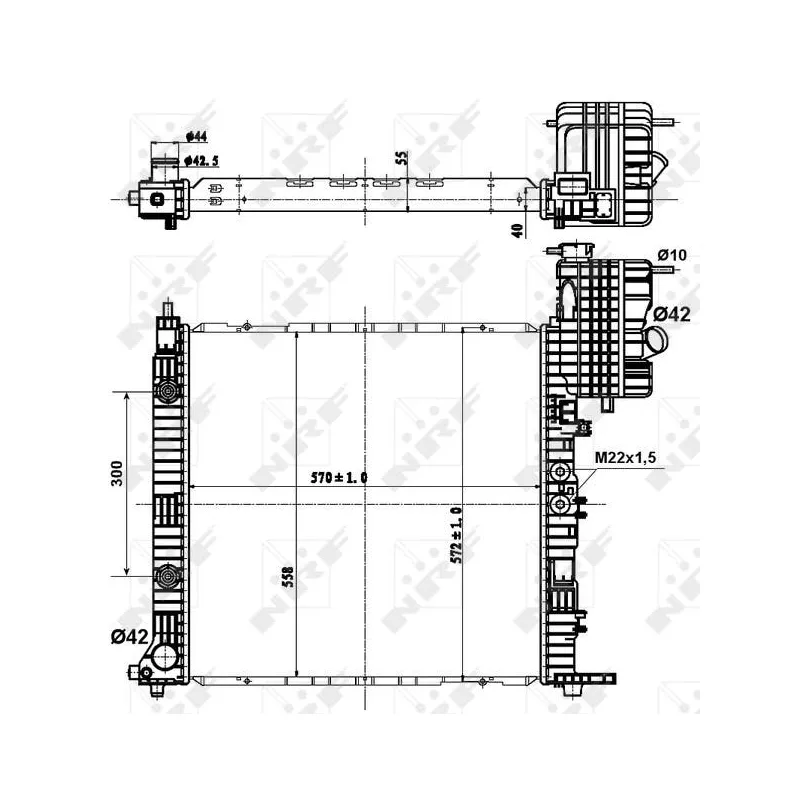 Radiateur, refroidissement du moteur NRF 50581