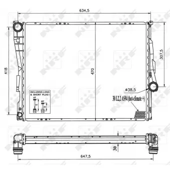 Radiateur, refroidissement du moteur NRF 51577