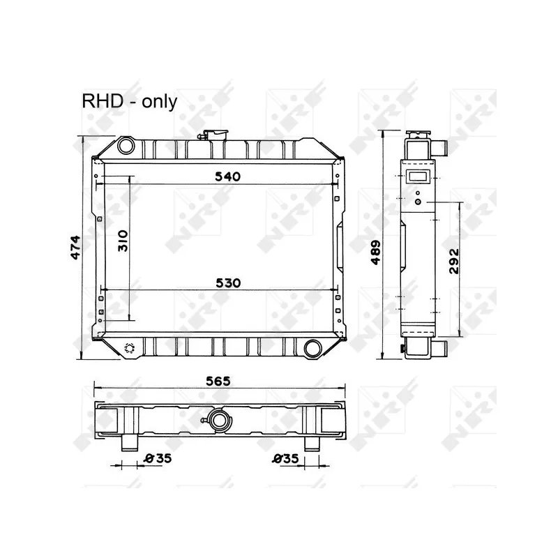 Radiateur, refroidissement du moteur NRF 52038