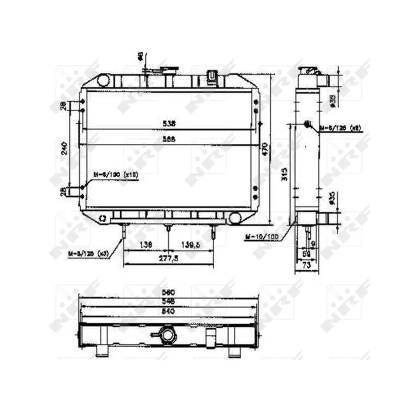 Radiateur, refroidissement du moteur NRF 52047