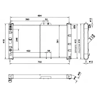 Radiateur, refroidissement du moteur NRF