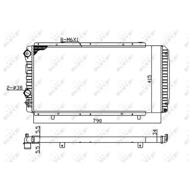 Radiateur, refroidissement du moteur NRF 52062A
