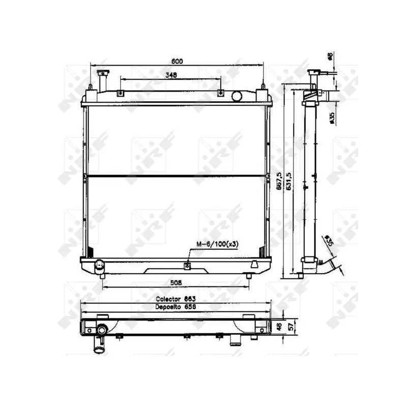 Radiateur, refroidissement du moteur NRF 52068