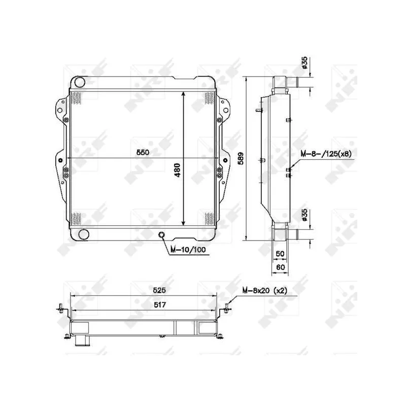 Radiateur, refroidissement du moteur NRF 52111