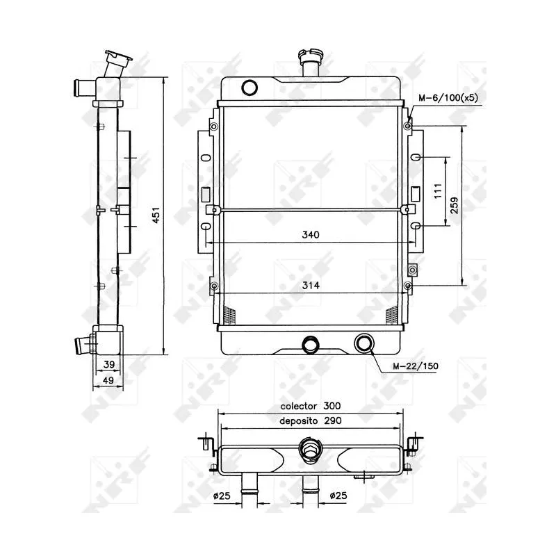 Radiateur, refroidissement du moteur NRF 52123