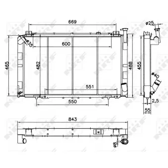 Radiateur, refroidissement du moteur NRF