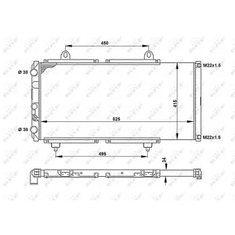 Radiateur, refroidissement du moteur NRF 52152