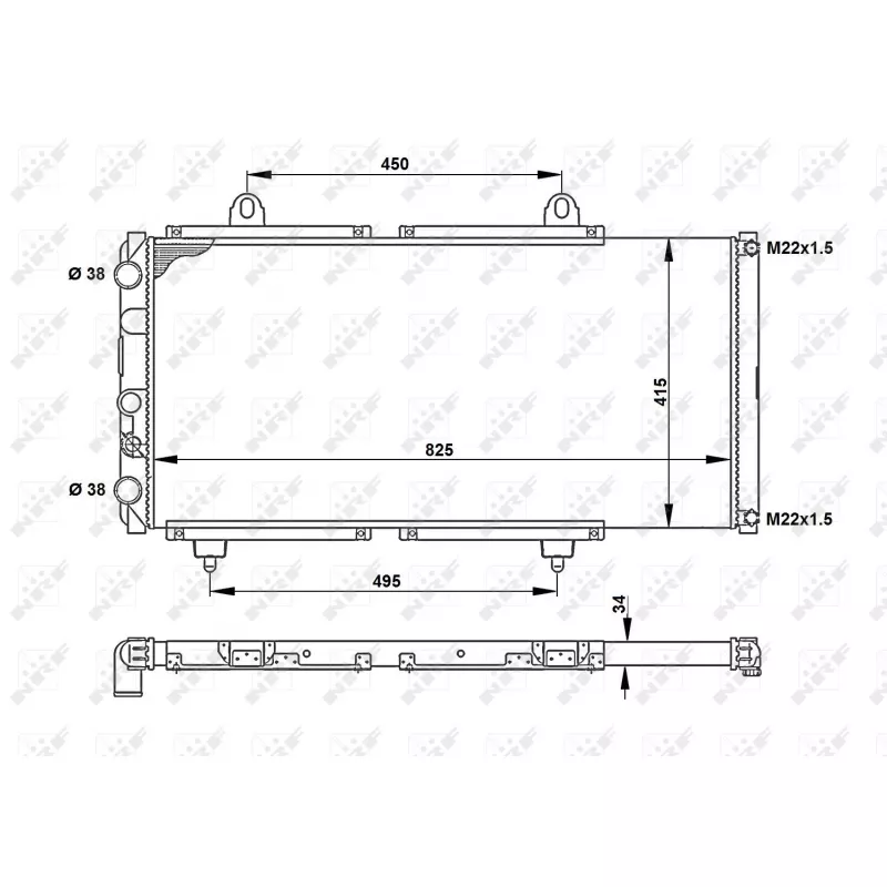 Radiateur, refroidissement du moteur NRF 52152