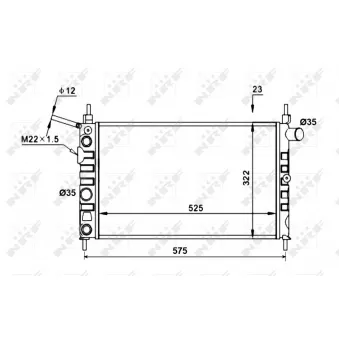 Radiateur, refroidissement du moteur NRF 52156