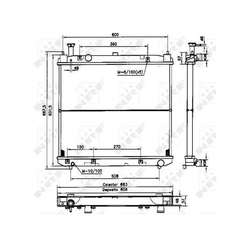 Radiateur, refroidissement du moteur NRF 52231