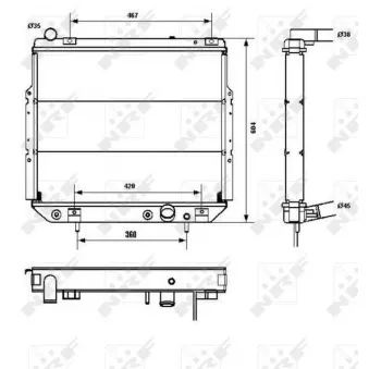 Radiateur, refroidissement du moteur NRF