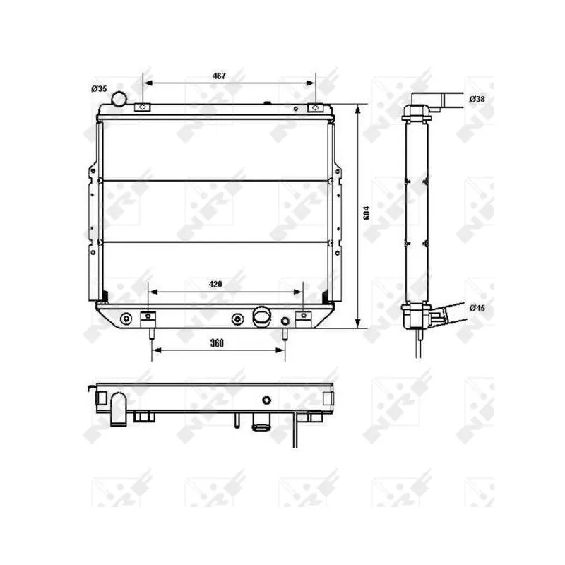 Radiateur, refroidissement du moteur NRF 52232