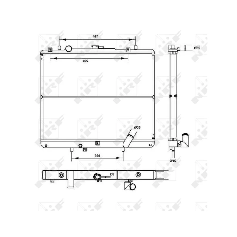 Radiateur, refroidissement du moteur NRF 52234