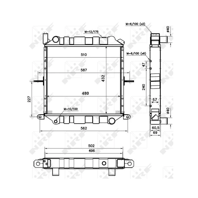 Radiateur, refroidissement du moteur NRF 52235
