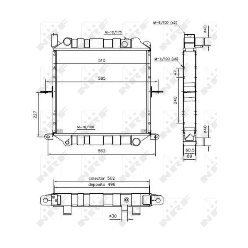 Radiateur, refroidissement du moteur NRF 52266