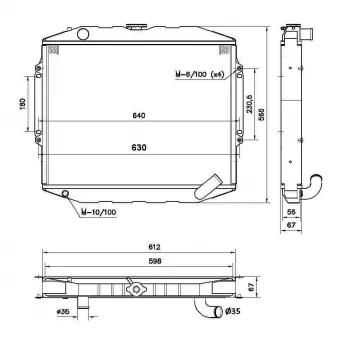 Radiateur, refroidissement du moteur NRF