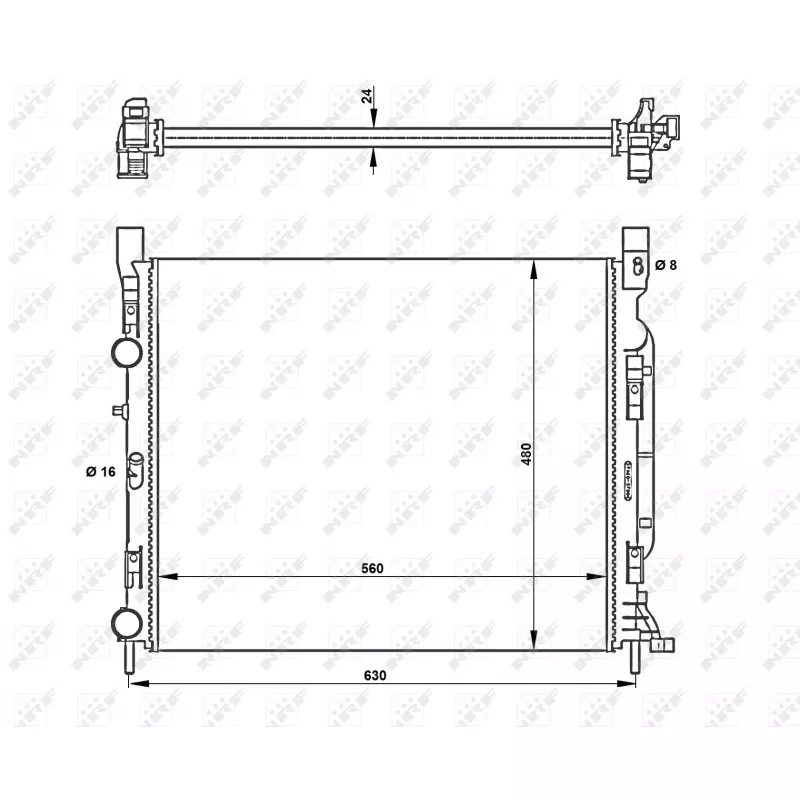 Radiateur, refroidissement du moteur NRF 53002