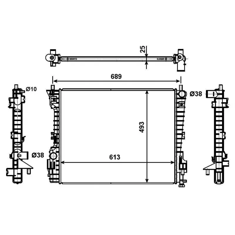 Radiateur, refroidissement du moteur NRF 53020
