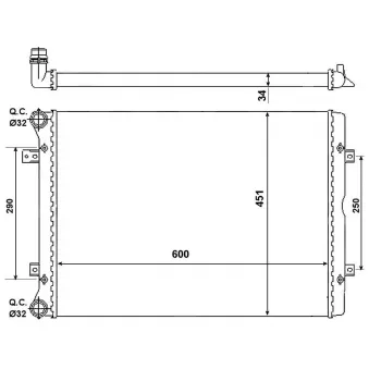 Radiateur, refroidissement du moteur NRF