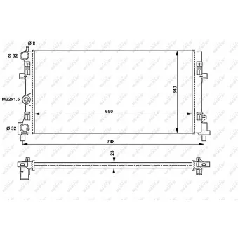 Radiateur, refroidissement du moteur NRF 53024A