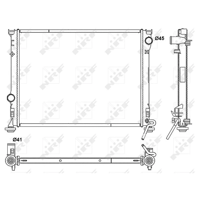 Radiateur, refroidissement du moteur NRF 53042