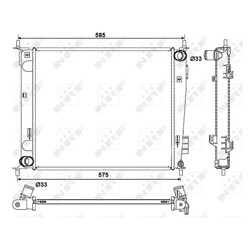 Radiateur, refroidissement du moteur NRF 53057