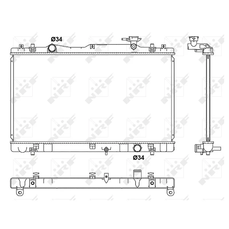 Radiateur, refroidissement du moteur NRF 53062