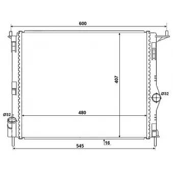 Radiateur, refroidissement du moteur NRF 53069