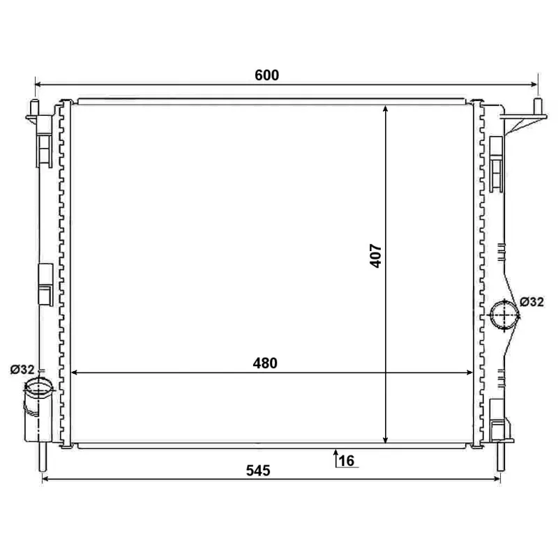 Radiateur, refroidissement du moteur NRF 53069