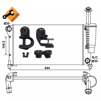 Radiateur, refroidissement du moteur NRF