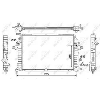 Radiateur, refroidissement du moteur NRF 53082