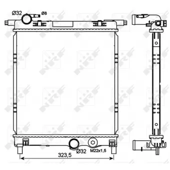 Radiateur, refroidissement du moteur NRF 53101