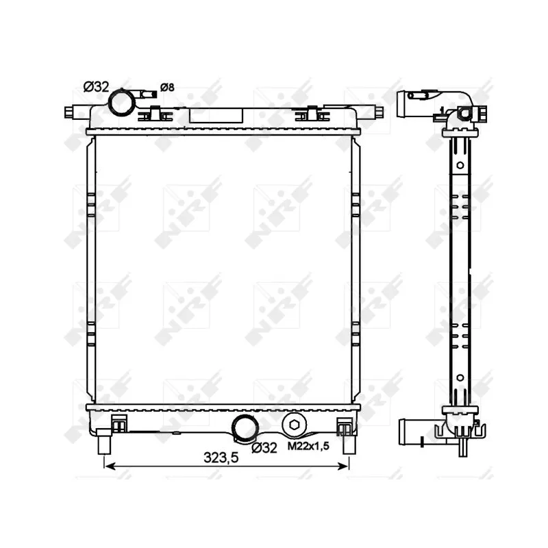 Radiateur, refroidissement du moteur NRF 53101