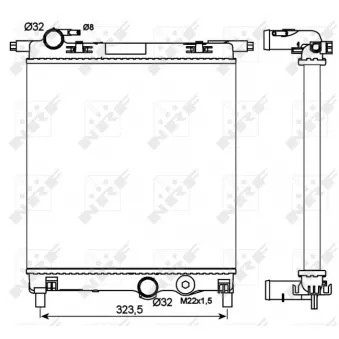 Radiateur, refroidissement du moteur NRF 53102