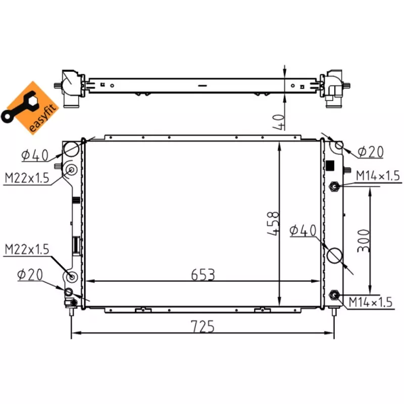 Radiateur, refroidissement du moteur NRF 53104
