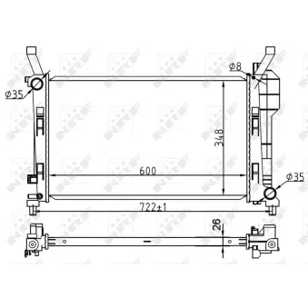 Radiateur, refroidissement du moteur NRF