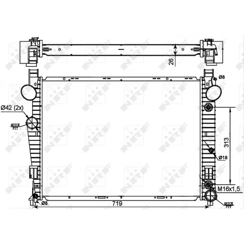 Radiateur, refroidissement du moteur NRF 53107