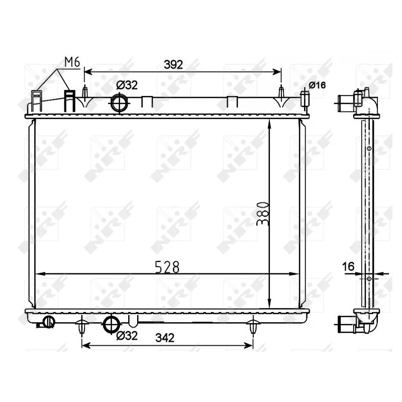 Radiateur, refroidissement du moteur NRF 53108