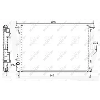 Radiateur, refroidissement du moteur NRF 53118