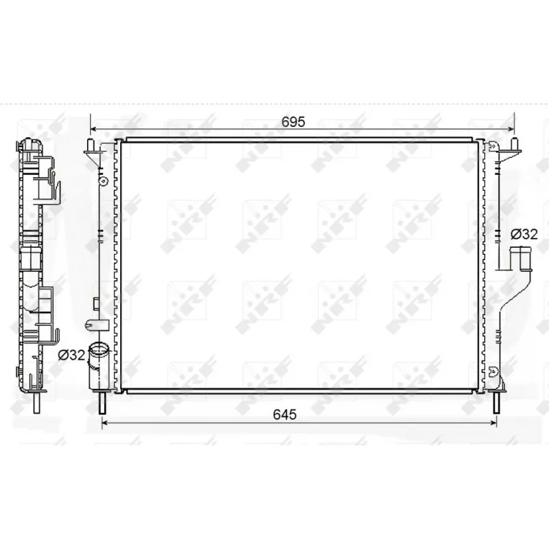 Radiateur, refroidissement du moteur NRF 53118