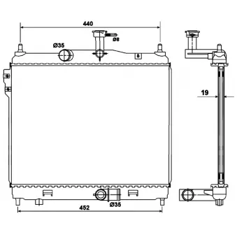 Radiateur, refroidissement du moteur NRF